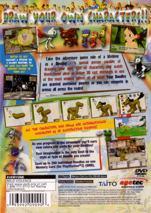 Magic Pengel - The Quest For Color — box-2D-back (US)