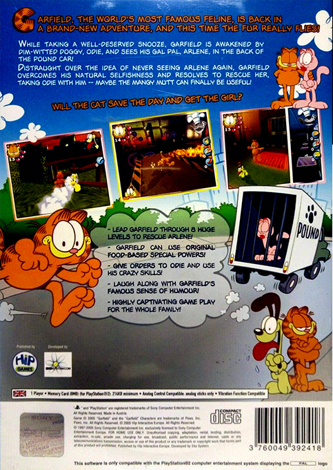 Garfield - Saving Arlene — box-2D-back (EU)