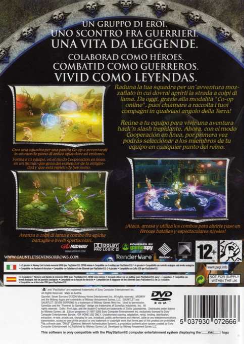 Gauntlet - Seven Sorrows — box-2D-back (SP)