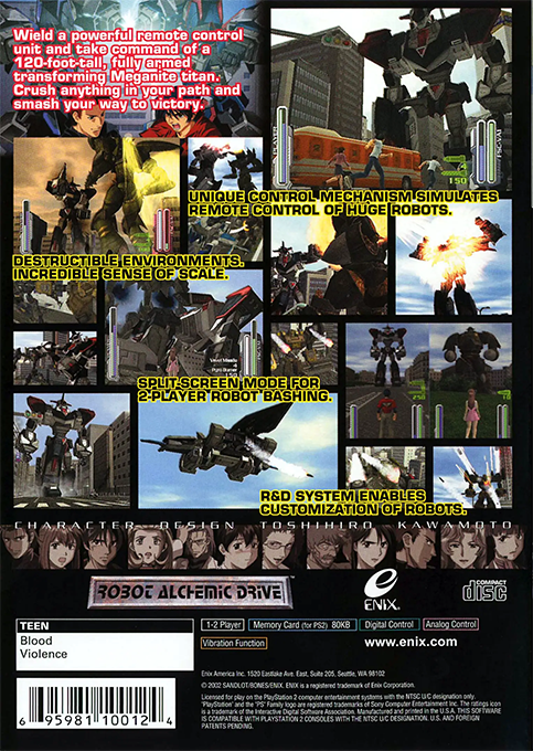 Robot Alchemic Drive — box-2D-back (US)