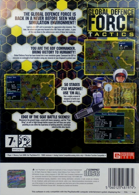 Global Defence Force - Tactics — box-2D-back (EU)