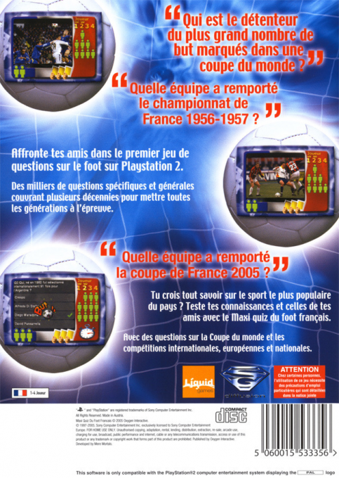 Great British Football Quiz, The — box-2D-back (FR)