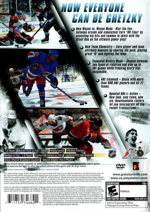 Gretzky Nhl '06 — box-2D-back (US)