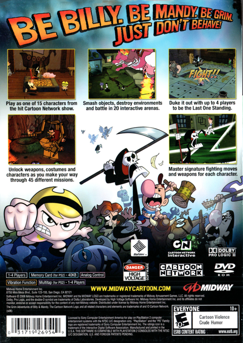 Grim Adventures Of Billy And Mandy, The — box-2D-back (US)