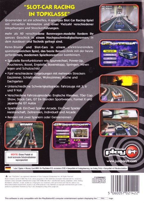Grooverider Slot Car Racing — box-2D-back (DE)