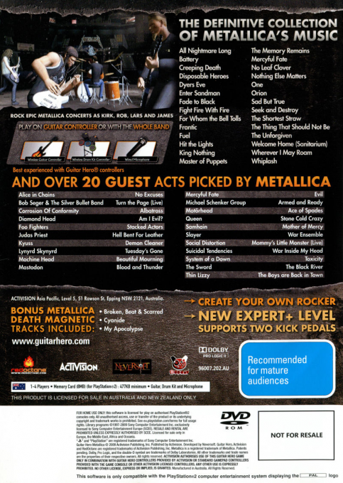 Guitar Hero - Metallica — box-2D-back (AU)