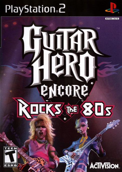 Guitar Hero Rocks The 80's box art