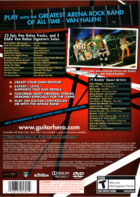 Guitar Hero - Van Halen — box-2D-back (US)
