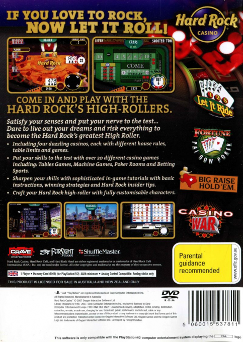 Hard Rock Casino — box-2D-back (AU)