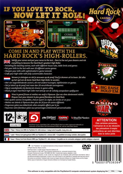 Hard Rock Casino — box-2D-back (EU)