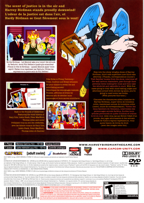 Harvey Birdman - Attorney At Law — box-2D-back (US)