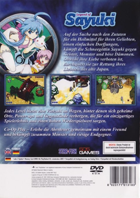 Legend Of Sayuki — box-2D-back (DE)