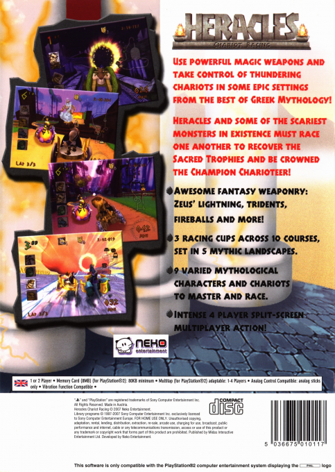 Heracles - Chariot Racing — box-2D-back (EU)