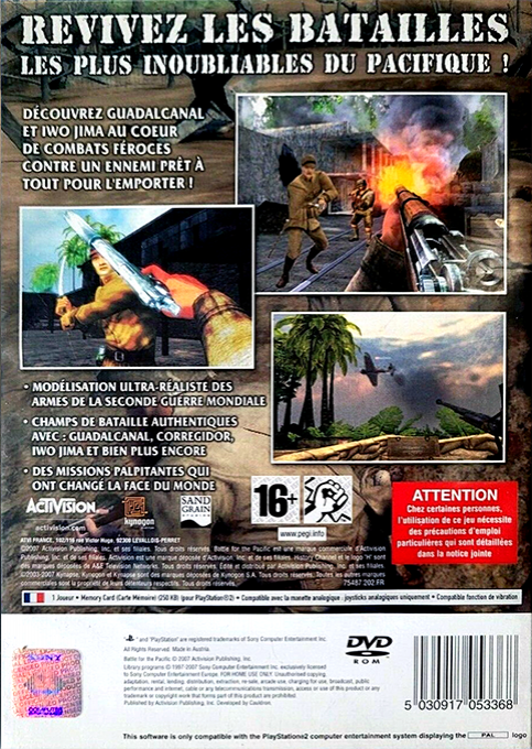 History Channel - Battle For The Pacific — box-2D-back (FR)