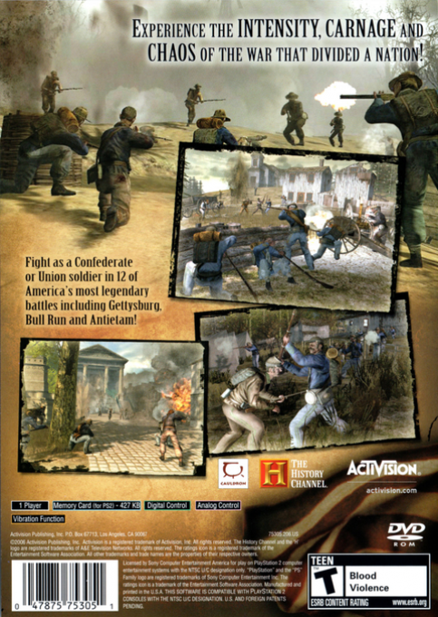 History Channel - Civil War - A Nation Divided, The — box-2D-back (US)