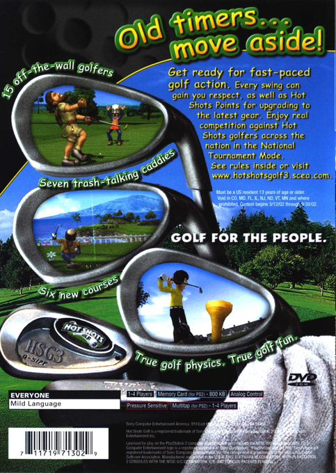 Hot Shots Golf 3 — box-2D-back (US)