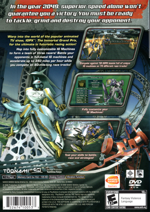 Igpx - Immortal Grand Prix — box-2D-back (US)