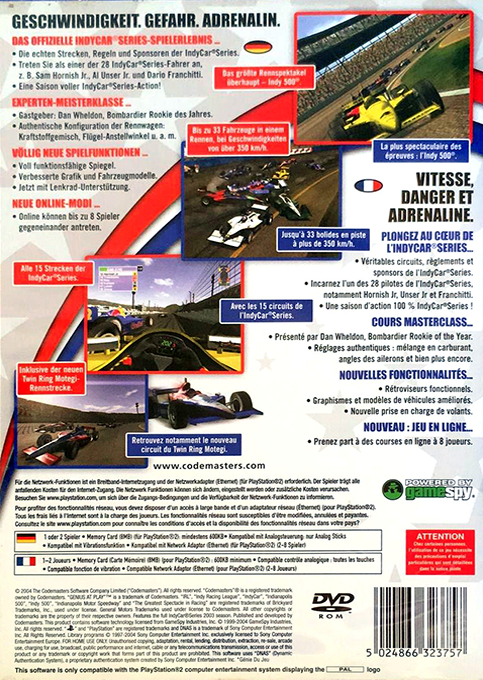 Indycar Series 2005 — box-2D-back (EU)