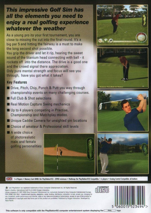 International Golf Pro — box-2D-back (EU)