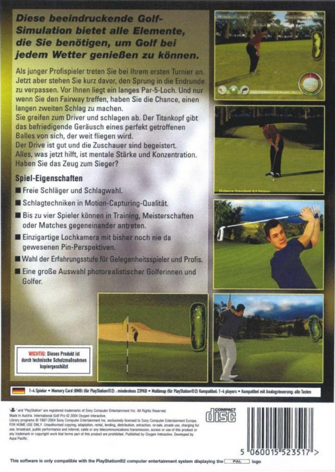 International Golf Pro — box-2D-back (DE)