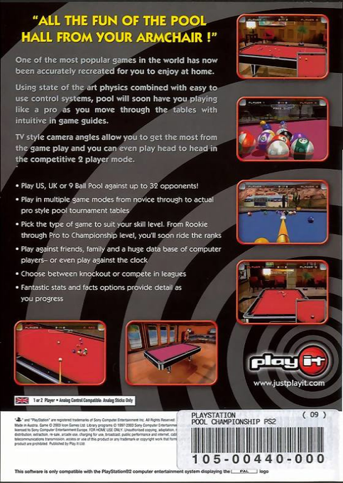 International Pool Championship — box-2D-back (EU)