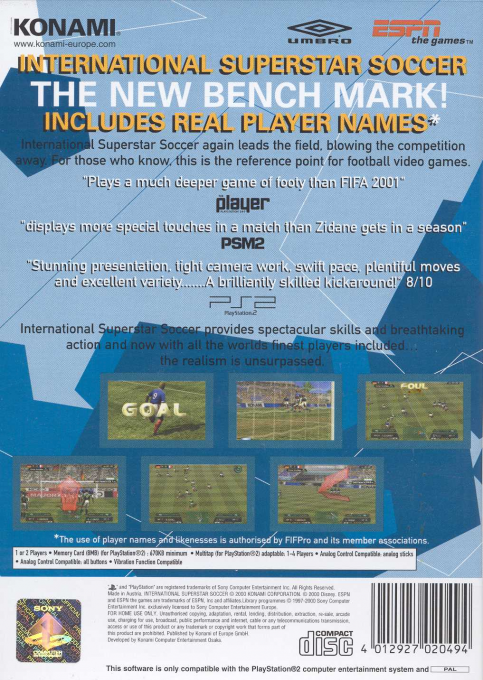 International Superstar Soccer — box-2D-back (EU)