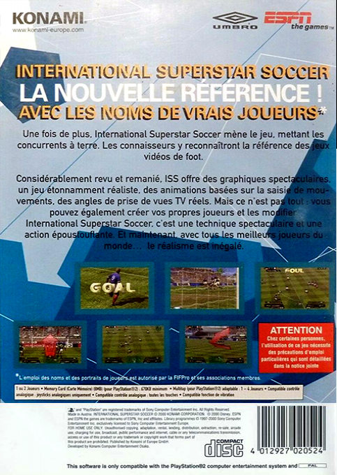 International Superstar Soccer — box-2D-back (FR)