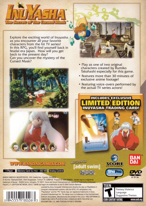 Inuyasha - The Secret Of Cursed Mask — box-2D-back (US)