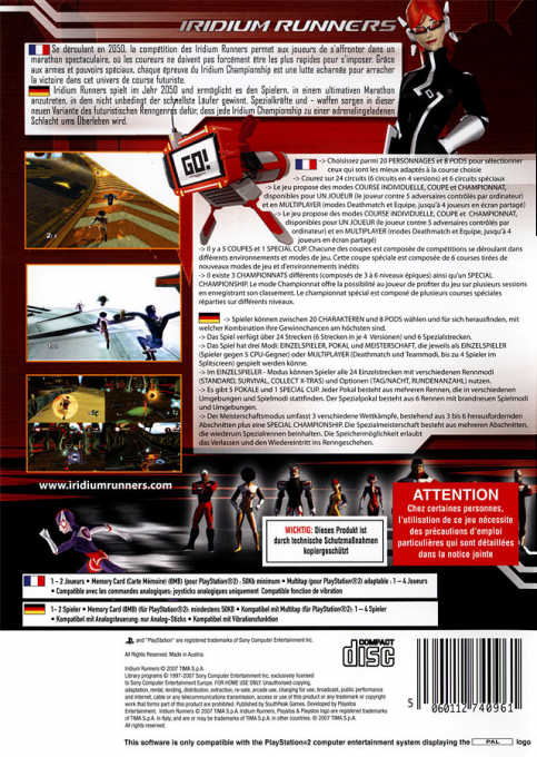 Iridium Runners — box-2D-back (FR)