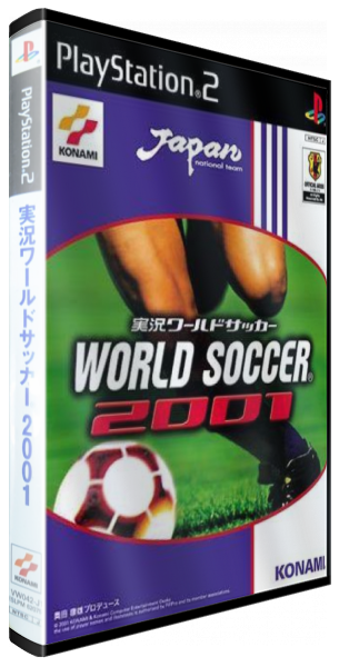 Jikkyou World Soccer 2001 — box-3D (JP)