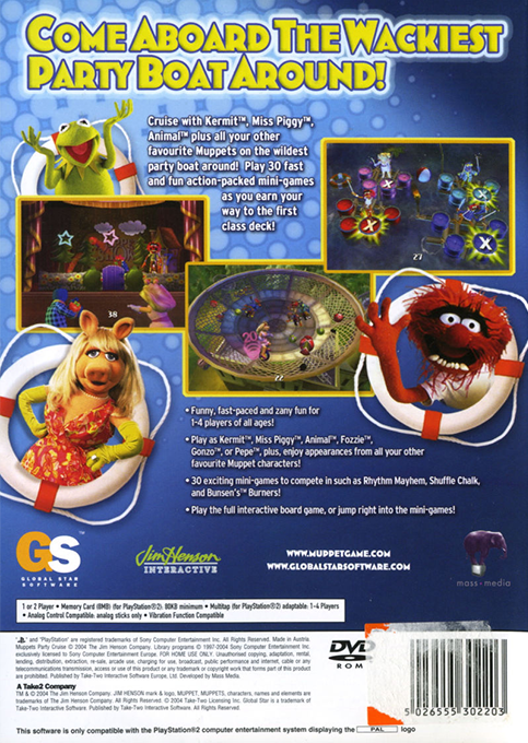 Jim Henson's Muppets Party Cruise — box-2D-back (EU)