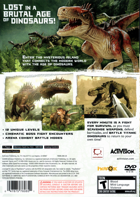 Jurassic - The Hunted — box-2D-back (US)