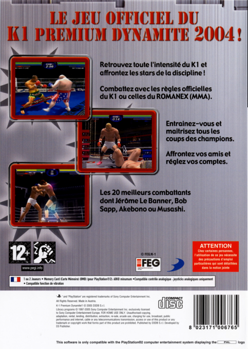 K-1 Premium Dynamite — box-2D-back (FR)