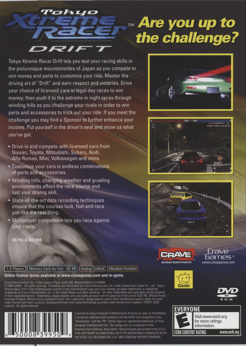 Tokyo Xtreme Racer Drift — box-2D-back (US)