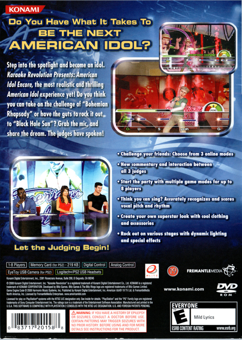 Karaoke Revolution Presents American Idol — box-2D-back (US)