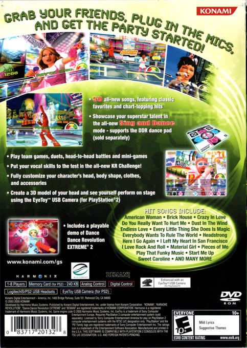 Karaoke Revolution Party — box-2D-back (US)