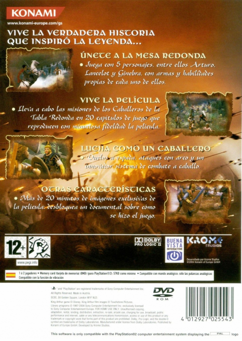 King Arthur — box-2D-back (SP)