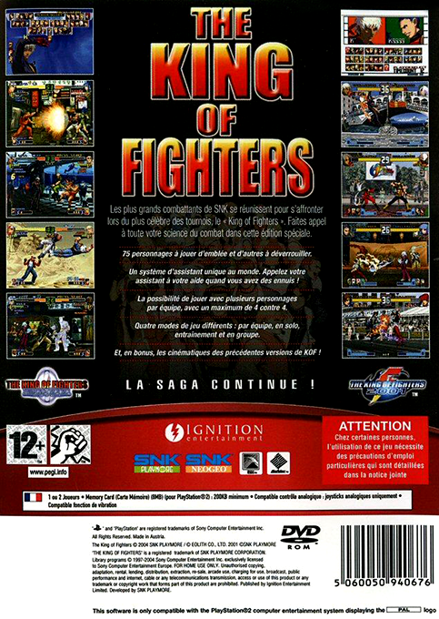 King Of Fighters 2000/2001, The — box-2D-back (FR)