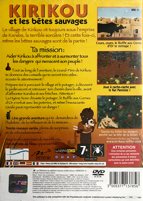Kirikou Et Les Bêtes Sauvages — box-2D-back (FR)