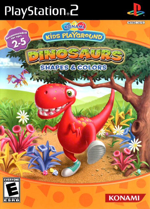 Konami Kids Playground - Dinosaurs - Shapes And Colors box art