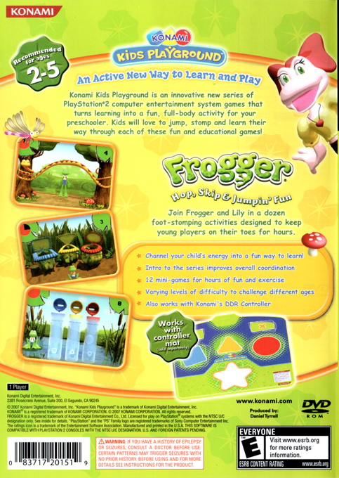 Konami Kids Playground - Frogger - Hop, Skip And Jumpin' Fun — box-2D-back (US)
