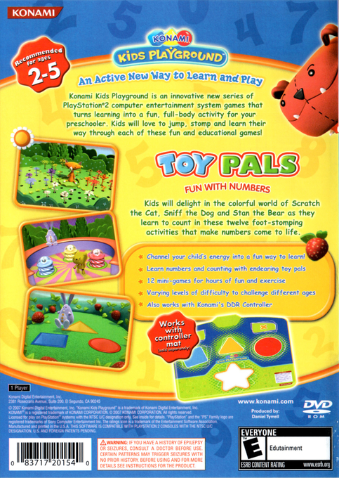 Konami Kids Playground - Toy Pals Fun With Numbers — box-2D-back (US)