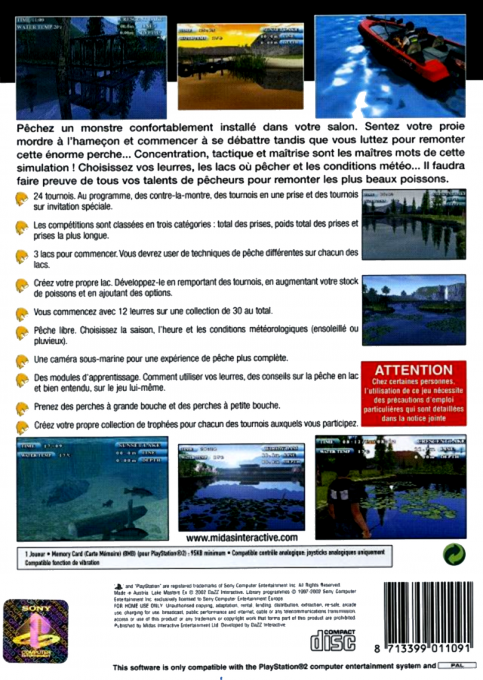 Lake Masters Ex — box-2D-back (FR)