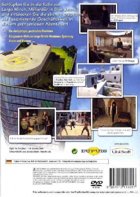 Largo Winch - Empire Under Threat — box-2D-back (DE)