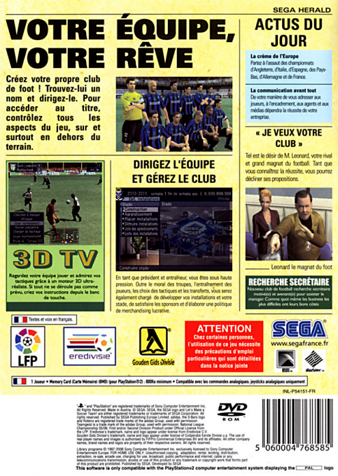 Let's Make A Soccer Team ! — box-2D-back (FR)