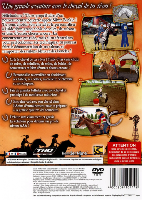 Let's Ride! Silver Buckle Stables — box-2D-back (FR)
