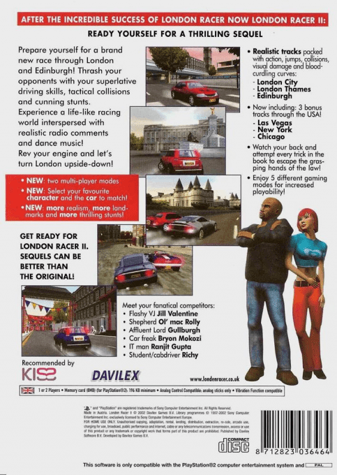 London Racer 2 — box-2D-back (EU)