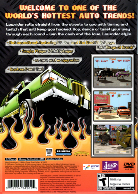Lowrider — box-2D-back (US)