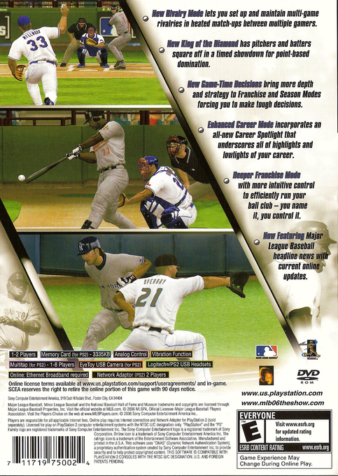 Mlb 06 - The Show — box-2D-back (US)