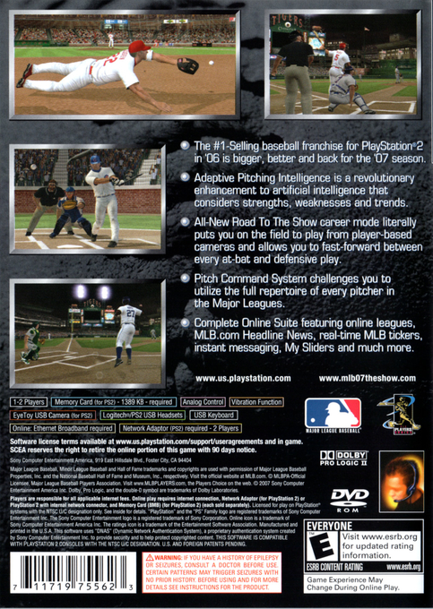 Mlb 07 - The Show — box-2D-back (US)
